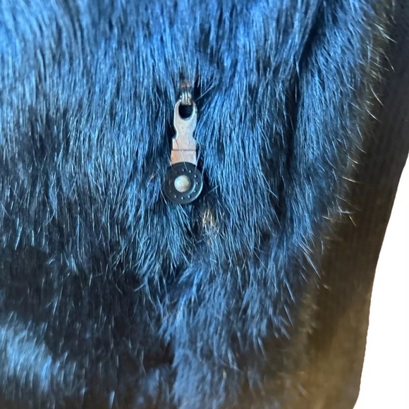 Jamie Sadock Black Rabbit Fur Sweater Vest W/pockets Size Large - Picture 6 of 8